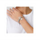 Pulsera All The Time. Metal bañado en plata y cristal. Uno de 50