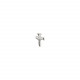 1 Pendiente Takemetochurch stud, tipo piercing. Diseño forma de cruz. Metal bañado en plata. Uno de 50