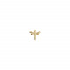 1 Pendiente Fly High stud, tipo piercing. Diseño libélula. Metal bañado en oro. Uno de 50