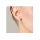 Pendientes Deseame suerte. Aros con charm colgante trébol. Metal bañado en plata. Uno de 50