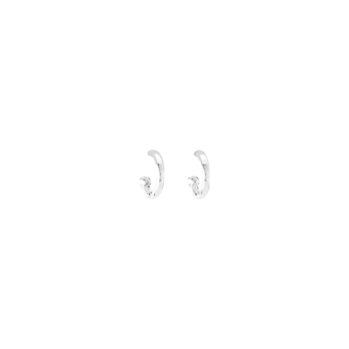 Pendientes Deseame suerte. Aros con charm colgante trébol. Metal bañado en plata. Uno de 50