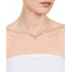 Collar Viceroy Trend de plata de ley 925 bañada en oro la cadena tiene 20 piedras naturales de amatista en color morado y pieza