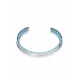 Brazalete Viceroy Kiss de acero y turquesas sintéticas en el interior. Apertura de 3cm y diámetro de 58 mm.