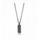 Collar Viceroy Acero Ip Negro Mate Tipo Placa
