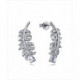 Pendientes plata hoja circonitas. Viceroy