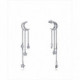 Pendientes plata 3 cadenas, 1 luna, 2 estrellas. Viceroy