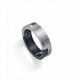 Anillo de Hombre Viceroy Beat de acero bitono (negro y acero efecto satinado).