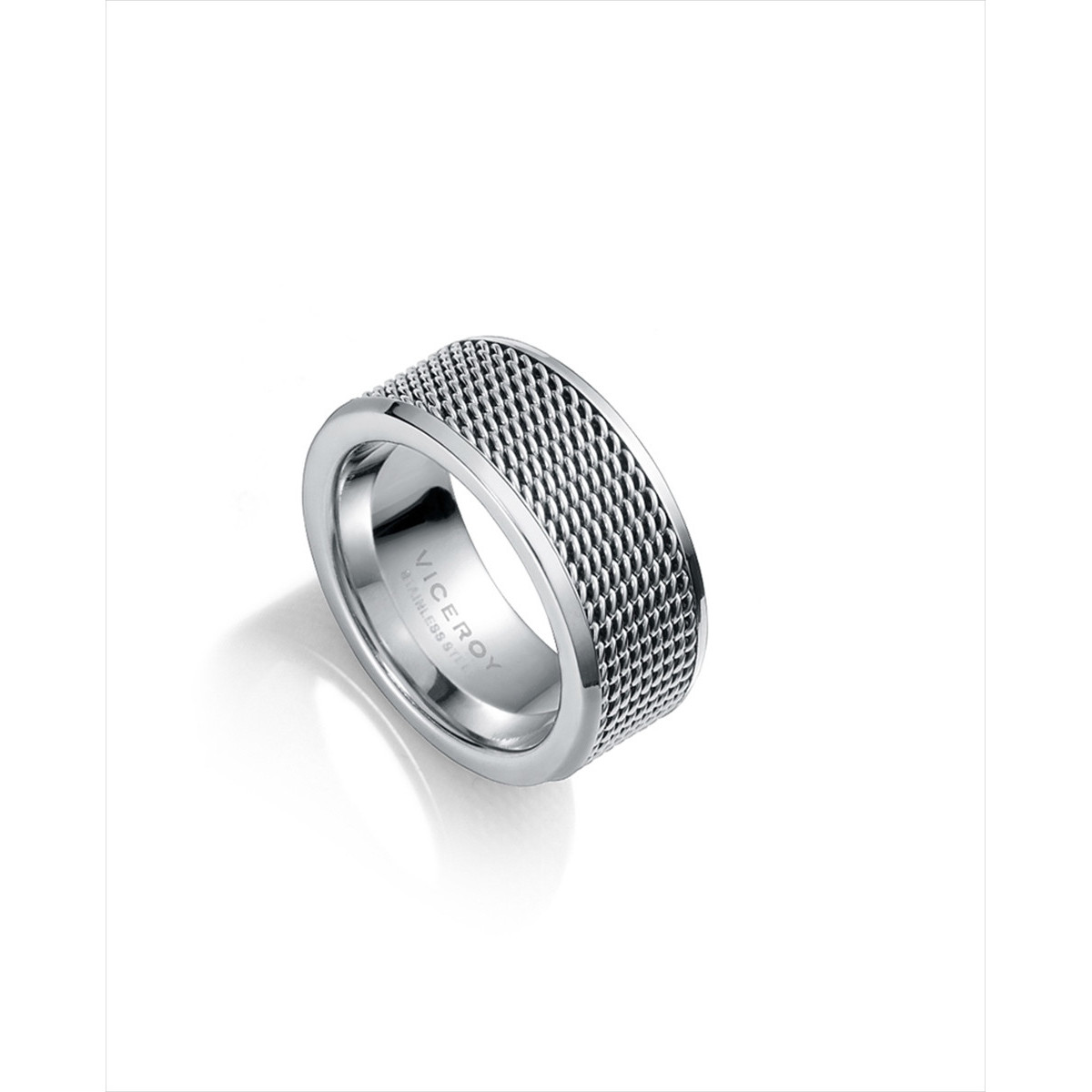 Anillo hombre malla acero. Número 22. Viceroy