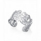 Brazalete abrierto en acero con calado floral de 3,7 cm de ancho. Viceroy