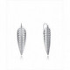 Pendientes de gancho en acero con forma de pluma con calado. Largo 6cm. Viceroy