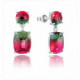 Pendientes plata y piedras de color. Viceroy