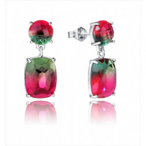 Pendientes plata y piedras de color. Viceroy