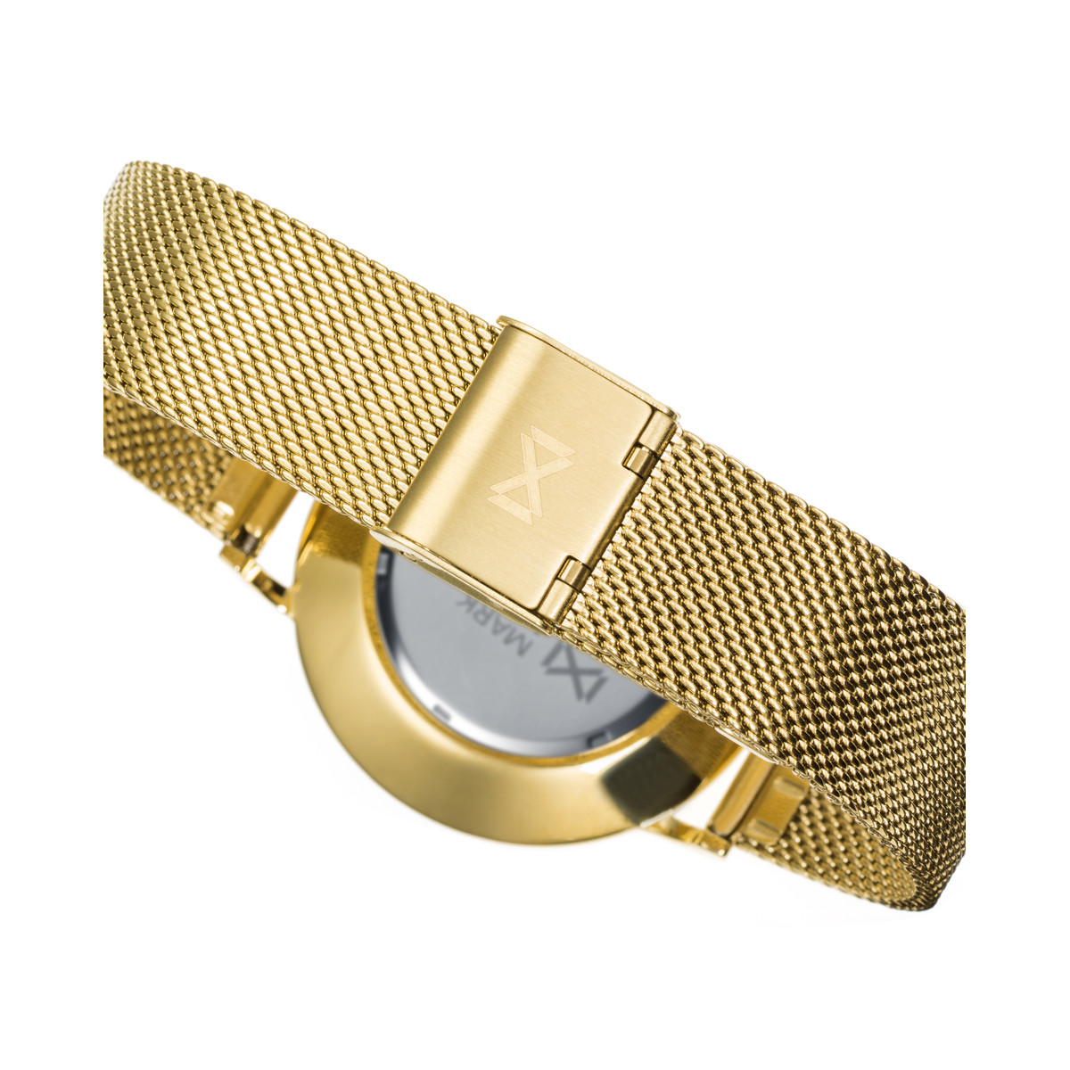 Reloj Mark Maddox Greenwich tres agujas de acero IP dorado y malla milanesa