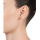Pendientes tipo trepador en plata de ley con baño de oro y circonitas multicolor talla baguette. Viceroy