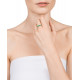 Anillo Viceroy Elegant de plata de ley 925 bañado en oro. Con piedra natural de amazonita en la parte delantera de 2cm largo. Di