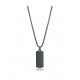 Collar Viceroy Acero Ip Negro Mate Tipo Placa