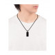 Collar Viceroy Acero Ip Negro Mate Tipo Placa