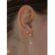 PENDIENTE DE PLATA BAÑO EN ORO CON CHARM DE ESTRELLA Y CIRCONITAS. 1 Pegado. 1 Colgante con cadenita. LINEARGENT