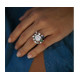 ANILLO PLATA RAMO MARIPOSA FLOR NÁCAR, PIEDRA AZUL, CIRCONITA BLANCA, PERLA. LINEARGENT