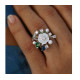 ANILLO PLATA RAMO MARIPOSA FLOR NÁCAR, PIEDRA AZUL, CIRCONITA BLANCA, PERLA. LINEARGENT