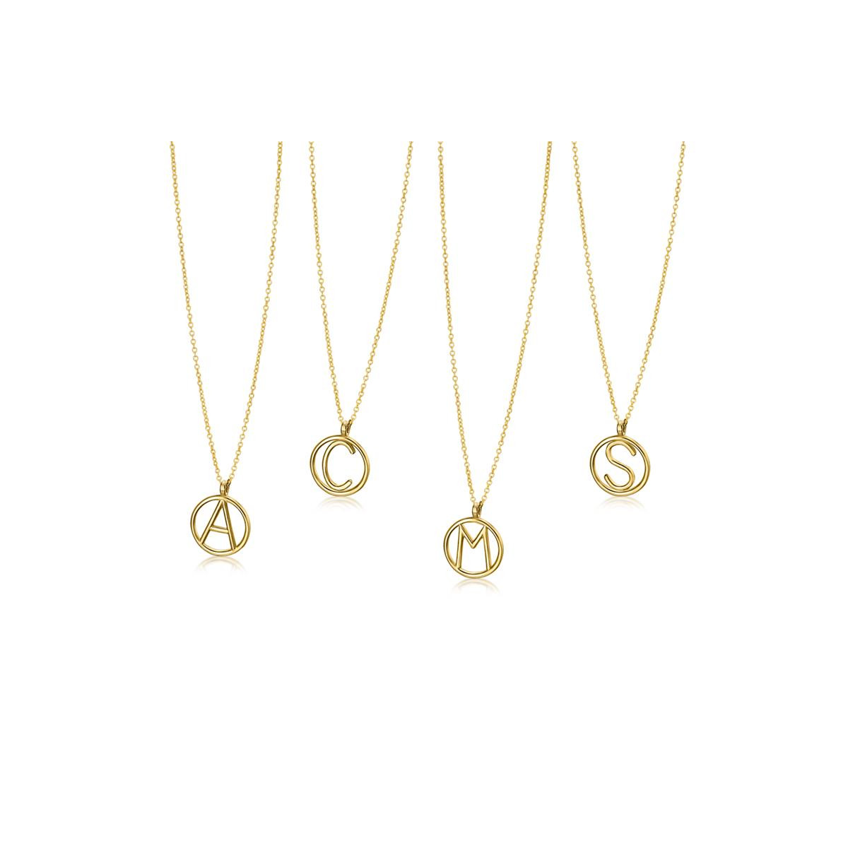Cadena oro amarillo inicial hilo. LeCarré