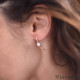 Aros alargados oro amarillo y perlas. LeCarré