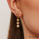 Pendiente oro amarillo largo 5 chapas
