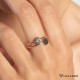 Anillo roseta oro rosa diamantes brown. LeCarré