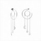 PENDIENTES ARO CON COLGANTE TRIPLE MOTIVO DISEÑO ESTRELLA LUNA. LINEARGENT