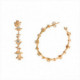 Pendientes plata chapada en oro. Criolla circonita dos tamaños. Salvatore