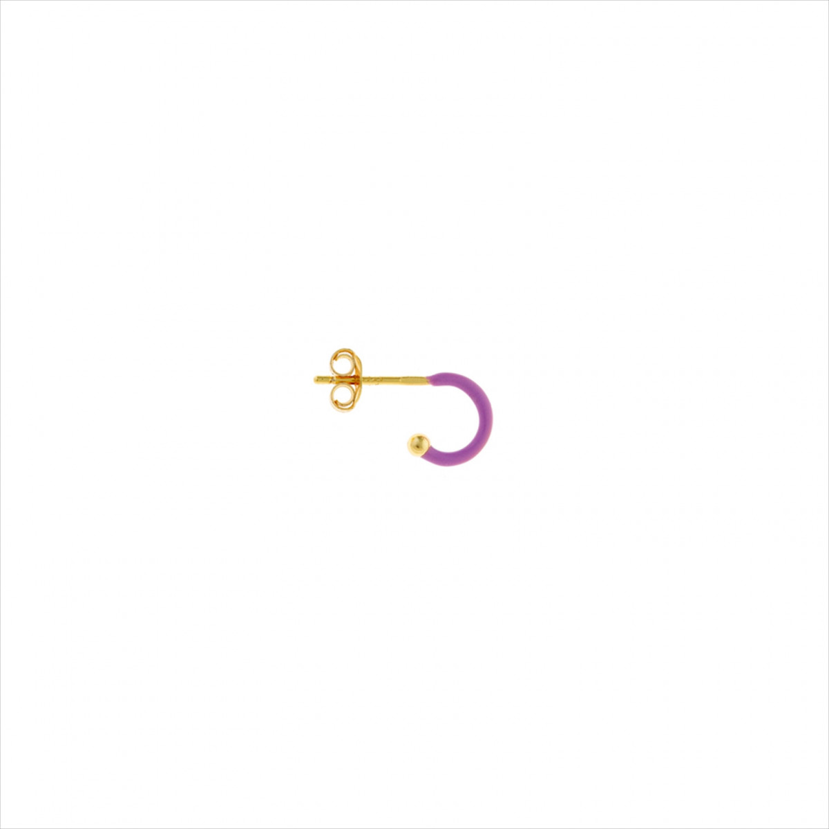 1 Criolla plata dorada esmaltada morado. Salvatore