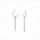 PENDIENTES PLATA ARO CON COLGANTE CON TIRA DOBLE DE CIRCONTAS. LINEARGENT