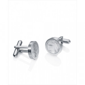Gemelos de Hombre Viceroy Air, de acero redondos con centro efecto satinado y contorno con IP gun.