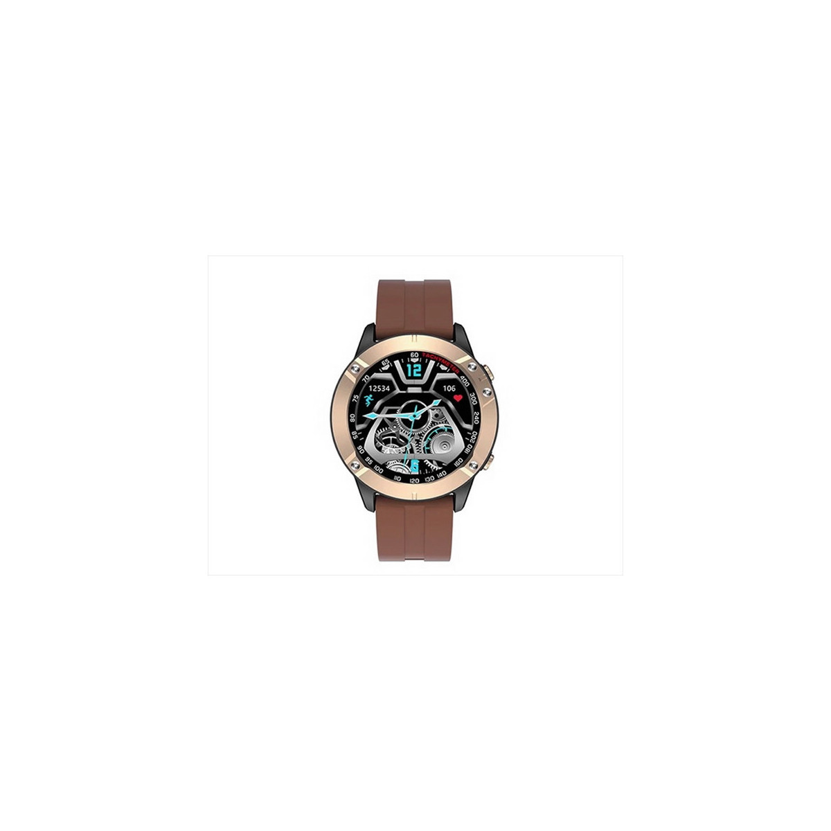 RELOJ LISKA SMARTWACTH REDONDO SILICONA MARRON