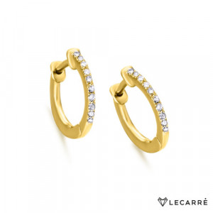 Aros oro amarillo con diamantes. LeCarré