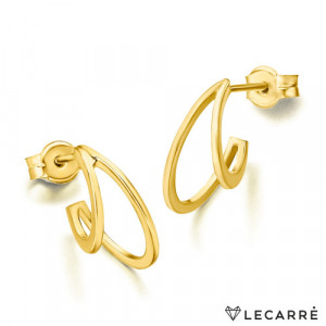 Pendientes doble aro oro amarillo. LeCarré