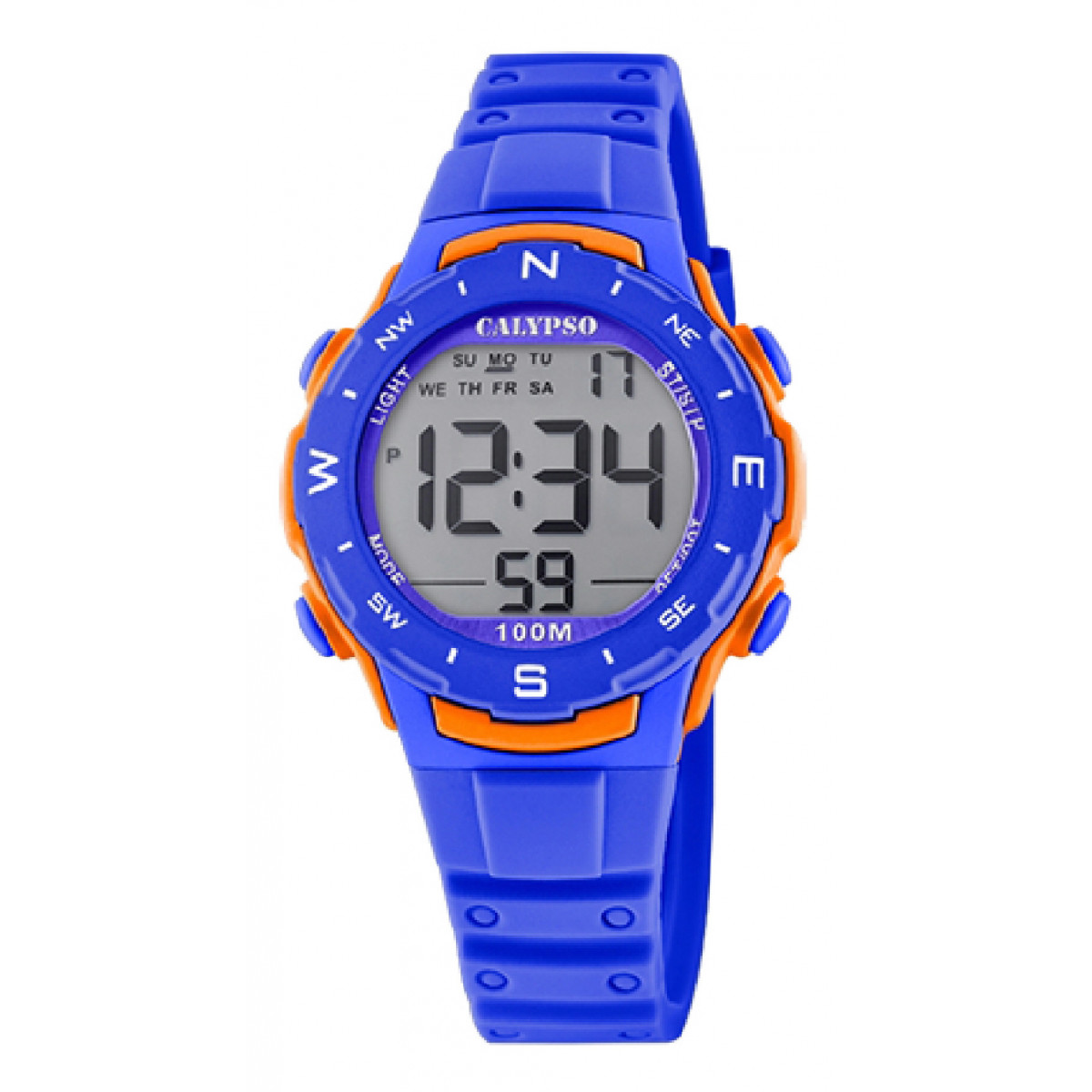 RELOJ CALYPSO DIGITAL CRUSH K5801/3 DIGITAL CORREA DE CAUCHO AZUL, INFANTIL