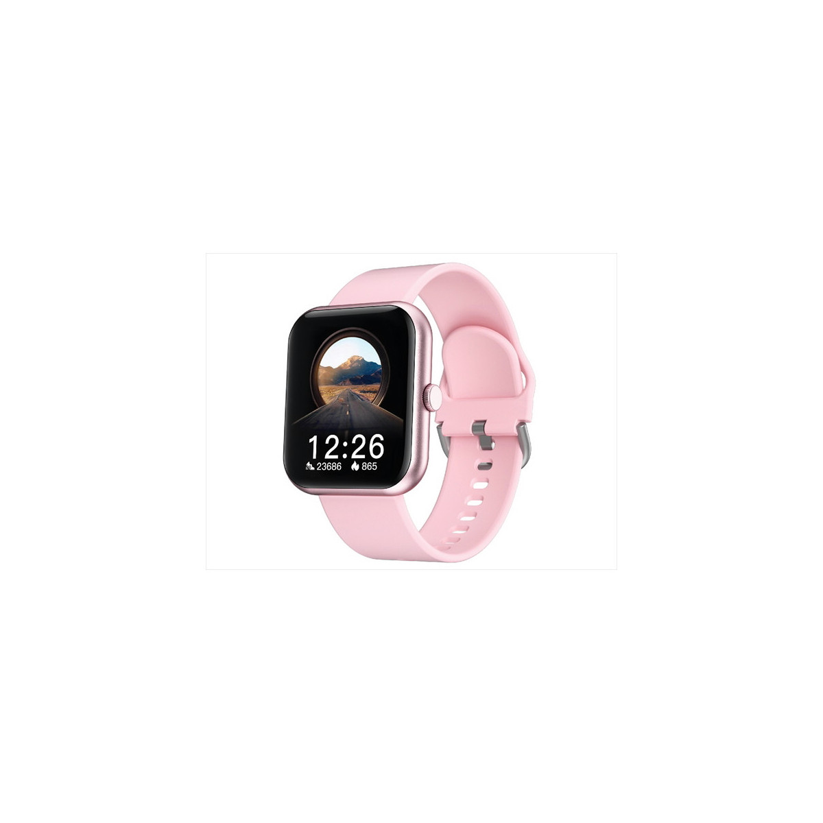 RELOJ LISKA SMARTWATCH CUADRADO Y CORREA ROSA