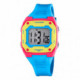 RELOJ CALYPSO DIGITAL CRUSH K5813/4 AZUL CORREA DE CAUCHO CELESTE AMARILLO Y ROSA, INFANTIL
