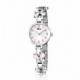 Reloj Lotus 15829/2 ESFERA BLANCO CORREA ACERO PLATEADO, DETALLES MARIPOSA ROSA