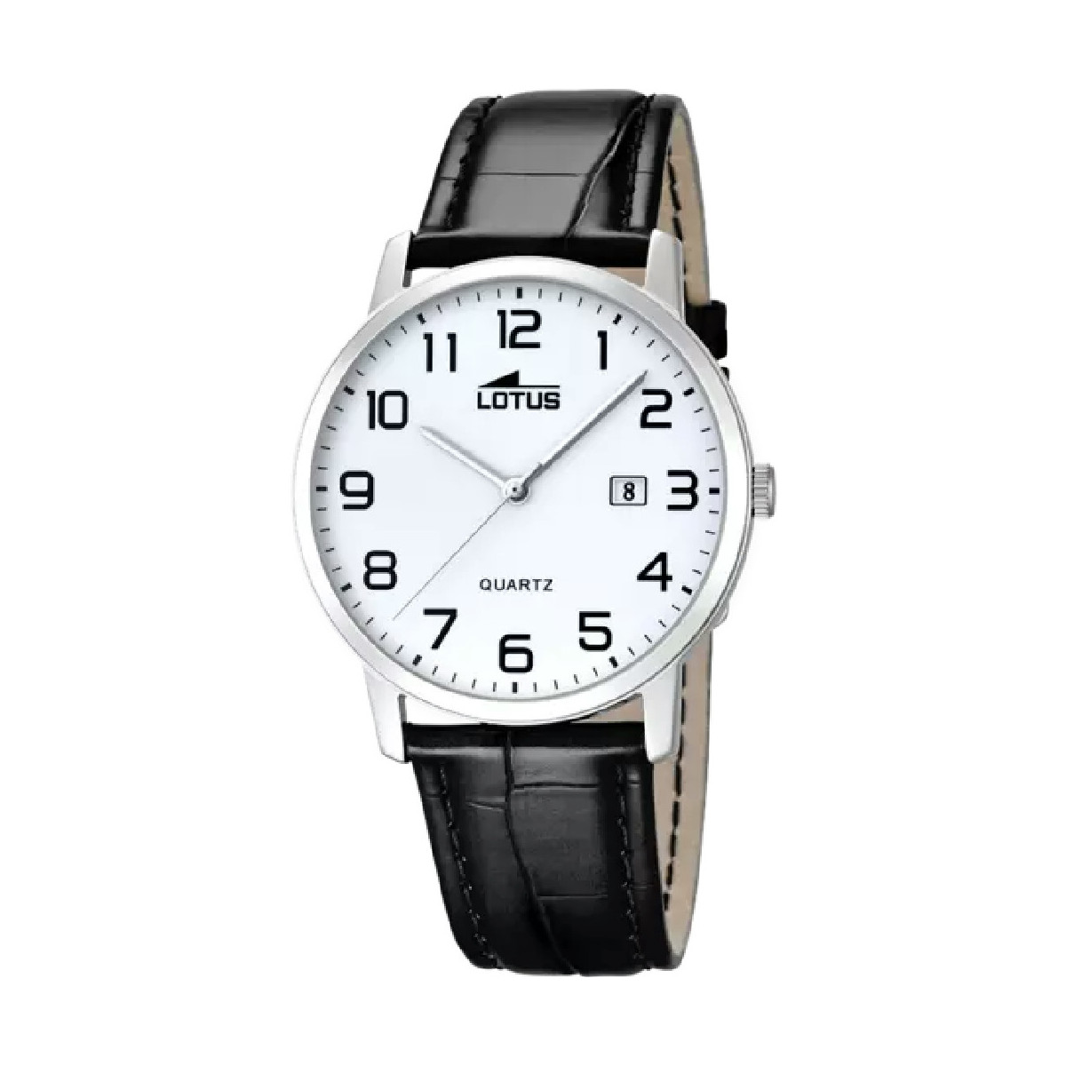 RELOJ LOTUS CLASSIC STRAP 18239/1 ESFERA BLANCO, CORREA DE PIEL NEGRO