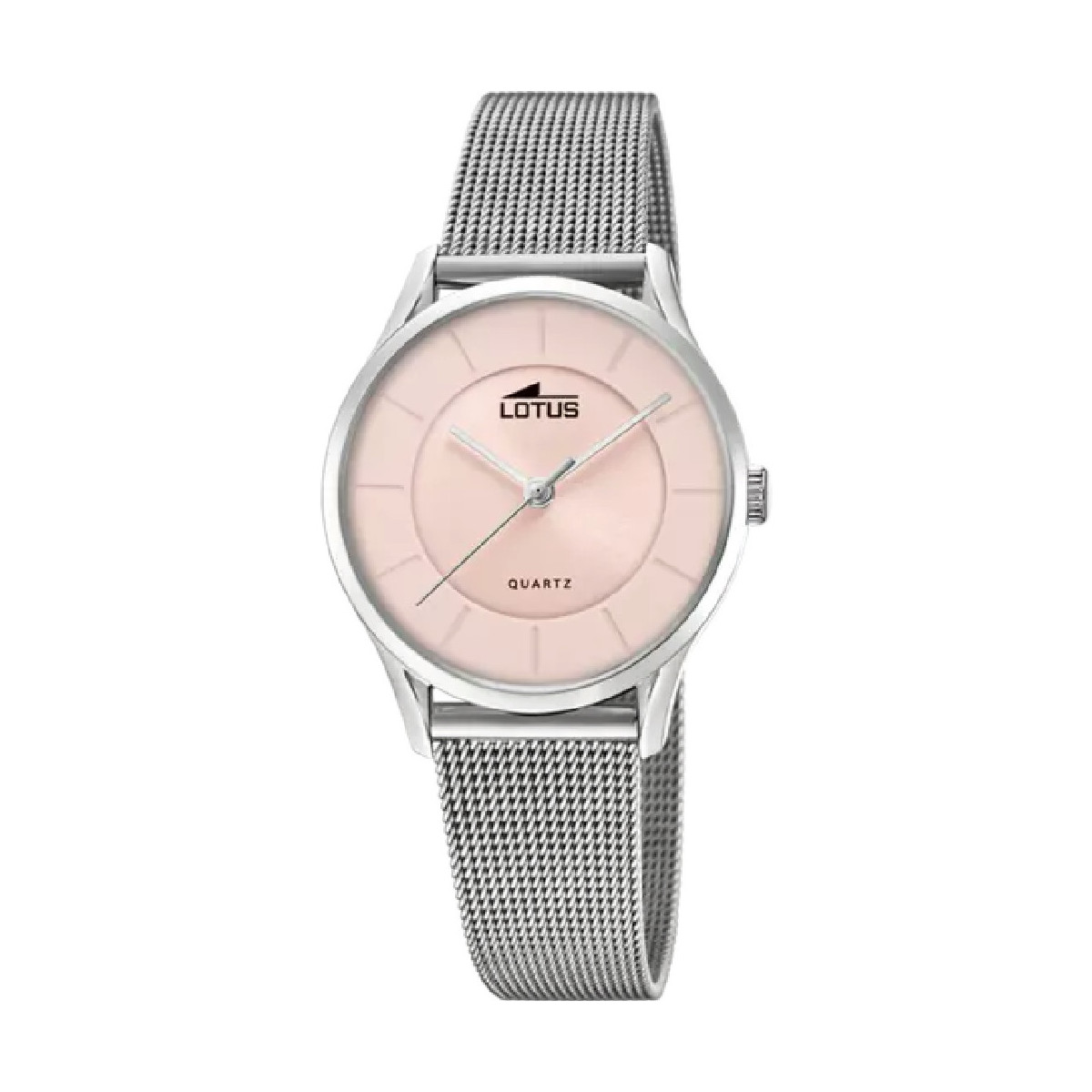 RELOJ LOTUS MINIMALIST 18408/B ROSA CORREA DE ACERO PLATEADA