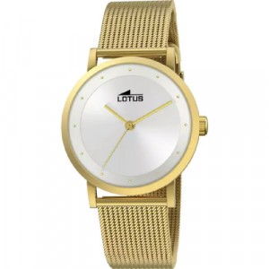 RELOJ LOTUS TRENDY 18791/1 PLATA CORREA DE ACERO DORADO