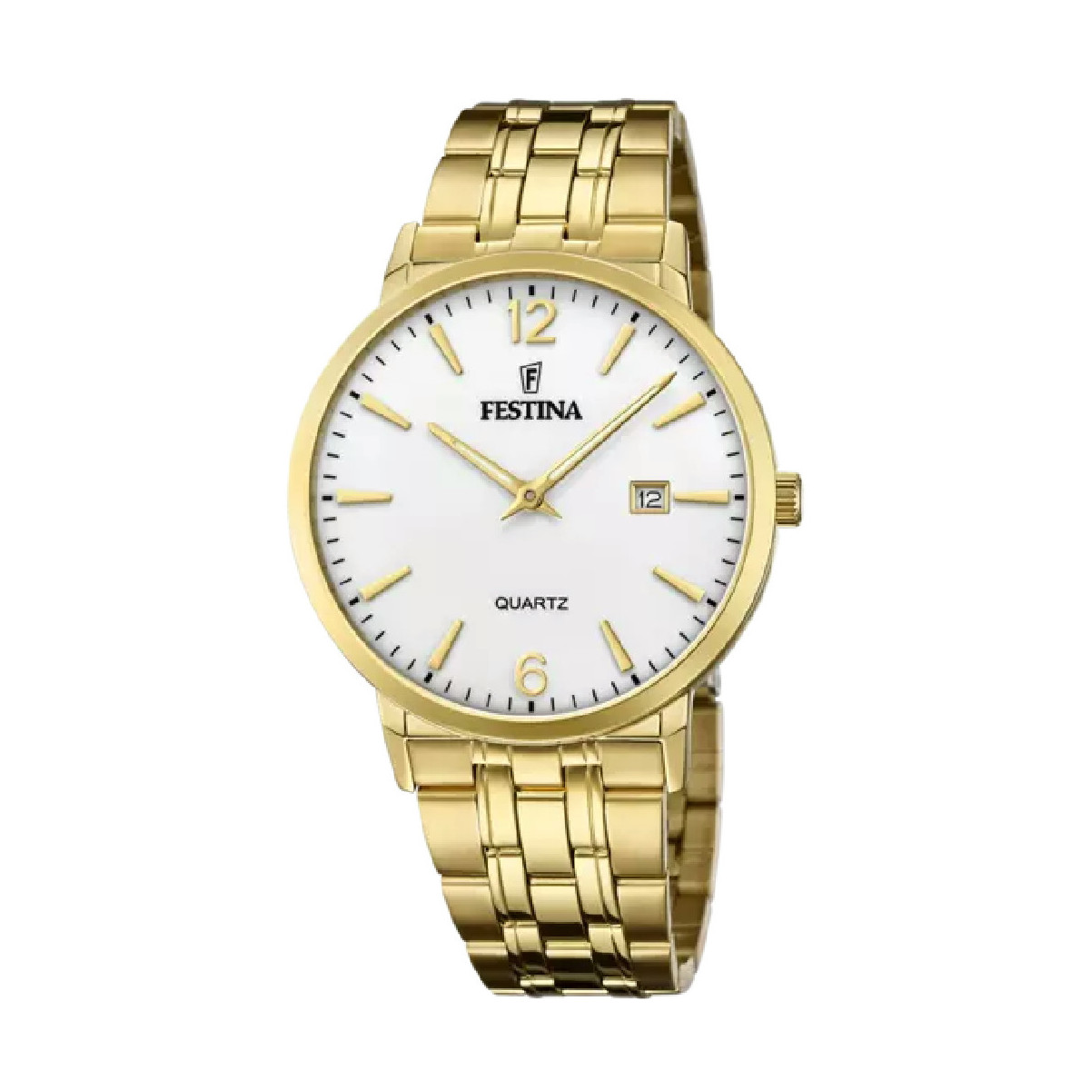 RELOJ FESTINA CLASSICS DORADO CORREA DE ACERO, HOMBRE