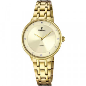 RELOJ FESTINA CHAMPAN CORREA DE ACERO, DORADO