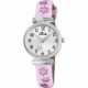 RELOJ LOTUS 18626/2 PLATA CORREA DE PIEL ROSA, FLORES ROSA DETALLE RELIEVE