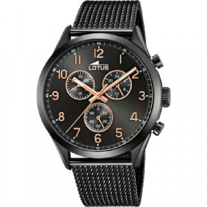 RELOJ LOTUS MINIMALIST 18639/1 NEGRO CORREA DE ACERO NEGRO