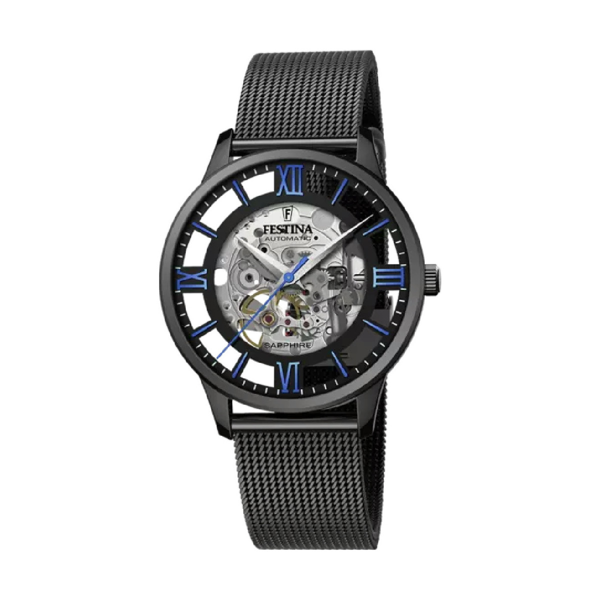 RELOJ FESTINA SKELETON F20535/3 NEGRO CORREA DE ACERO
