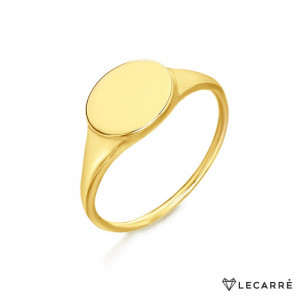 Sello oval liso oro. LeCarré
