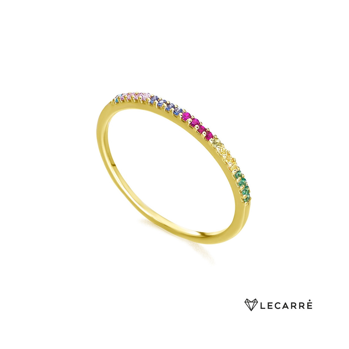 Anillo oro con topacios multicolor. LeCarré